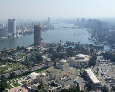 City view of Cairo from Gezira clipart