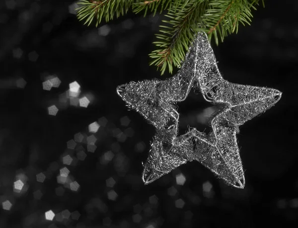 Звезда металлического рождественского деко — стоковое фото