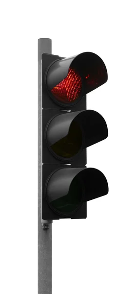 Rött trafikljus — Stockfoto