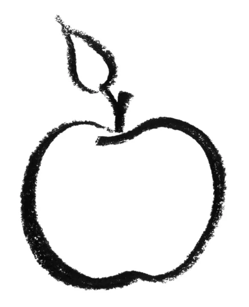 Skizzierter Apfel — Stockfoto