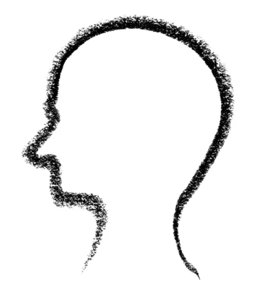 Nakreslená hlava — Stock fotografie