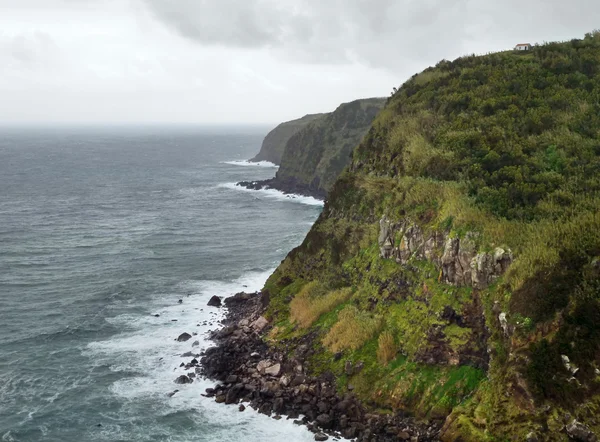Klippige Küstenlandschaft auf den Azoren — Stockfoto