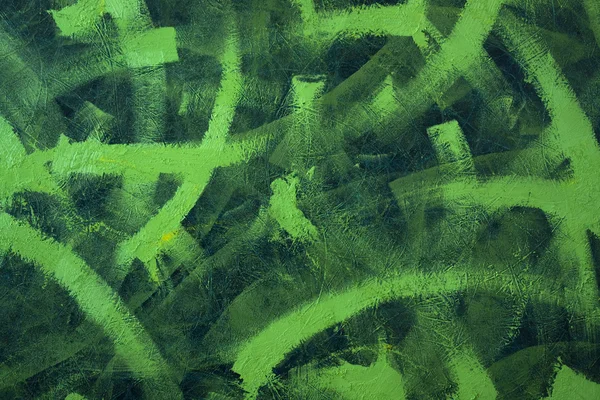 Yeşil fırça darbeleri boyalı — Stok fotoğraf