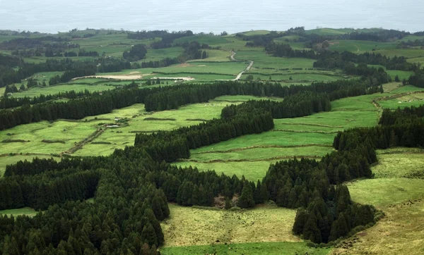 Paisajes aéreos en las Azores — Foto de Stock