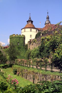 Castle Langenburg at summer time clipart