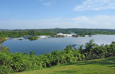 River Nile scenery near Jinja in Uganda clipart