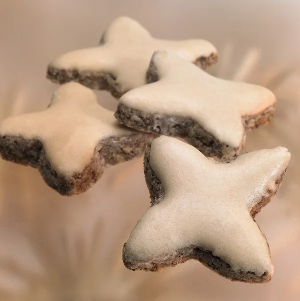 Christmas theme with cinnamon stars — Stock Photo, Image