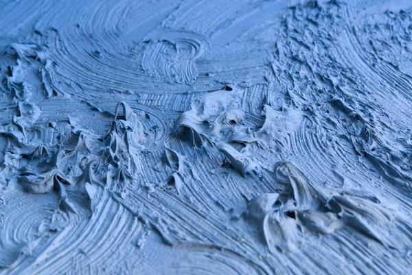 Blue pastose paint detail — Stock Photo, Image