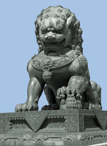 Escultura de leão chinês — Fotografia de Stock