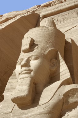 Ramesses at Abu Simbel temples clipart