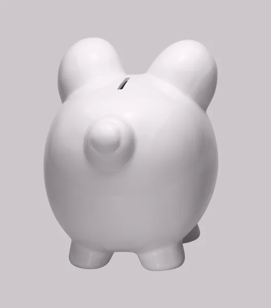 Piggybank porcelana branca — Fotografia de Stock