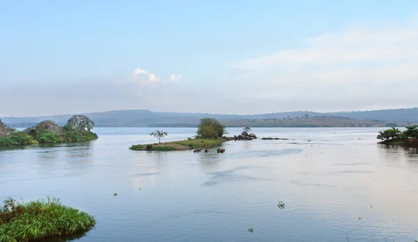 In de buurt van de rivier Nijl bron in Afrika — Stockfoto