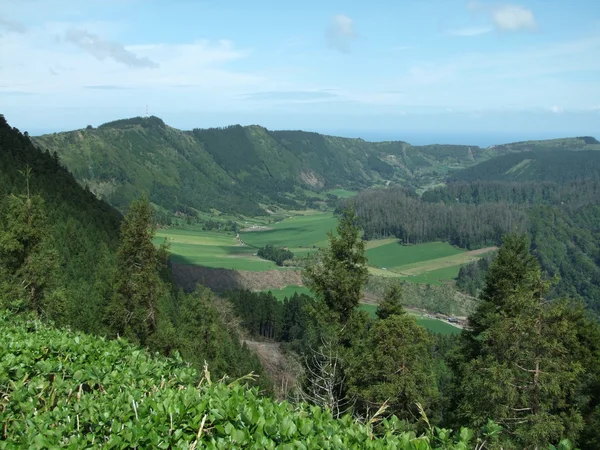 Paisajes panorámicos en las Azores — Foto de Stock