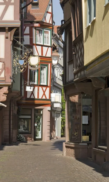 Wertheim yaz saati, tarihi kent — Stok fotoğraf