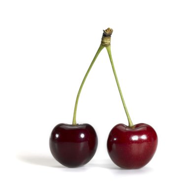 Perfect red cherry clipart