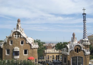 Weird houses in Barcelona clipart