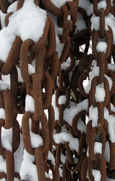Řetězy a sníh — Stock fotografie