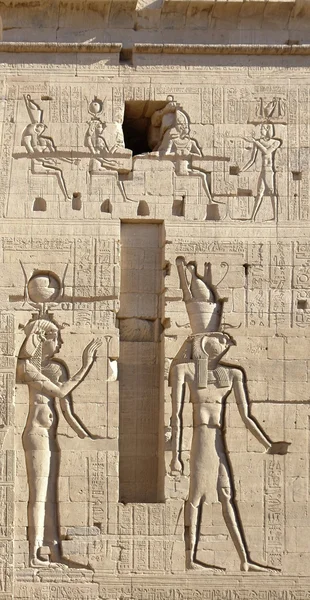 Relief at the Temple of Philae in Egypt — Stock Photo, Image