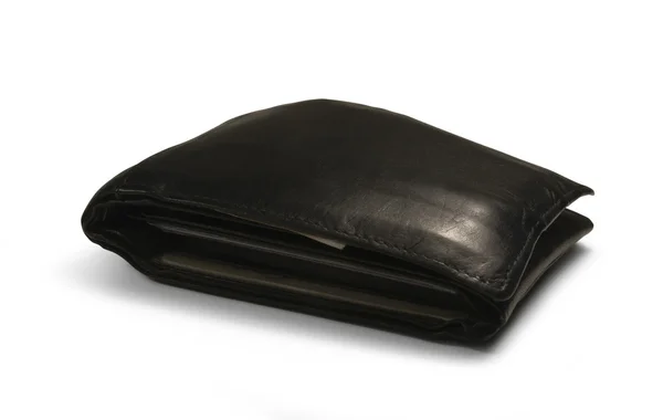 Moneybag de cuero negro —  Fotos de Stock