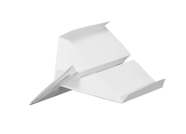 Wit papier vliegtuig — Stockfoto