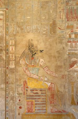 Painting inside the Mortuary Temple of Hatshepsut clipart