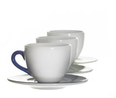 White porcelain cups clipart