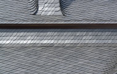 Schist tiled roof detail clipart