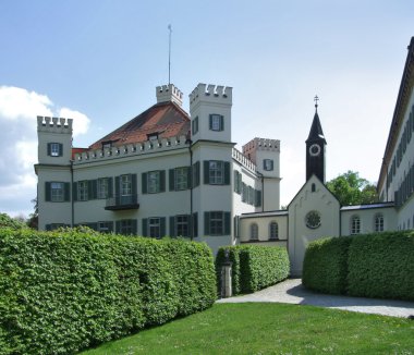 Possenhofen Castle in sunny ambiance clipart