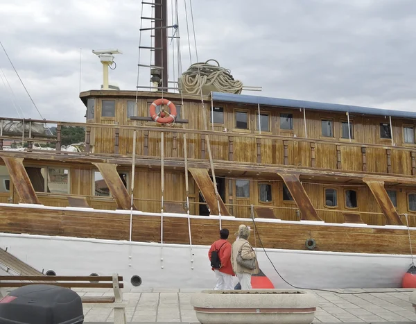 Navio de madeira na Croácia — Fotografia de Stock
