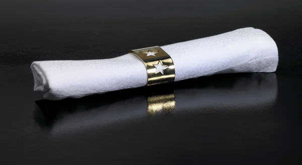 Serviette and napkin ring — Stock Photo, Image
