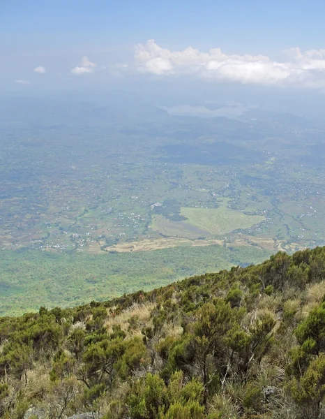 Virunga Montagne vista aerea — Foto Stock