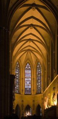 Inside cathedral in Colmar detail clipart