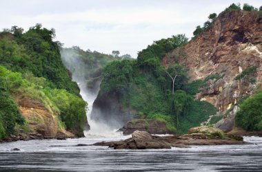 Pictorial view of the Murchison Falls clipart