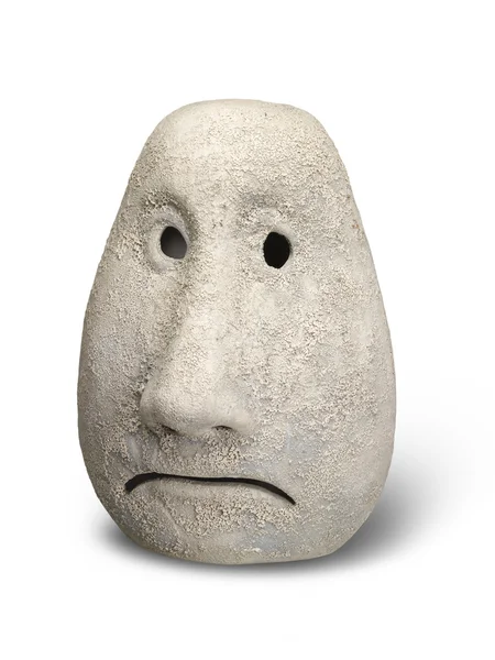 Triste cabeça de cerâmica — Fotografia de Stock