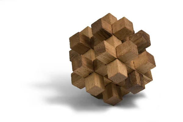 三次元の木製パズル — ストック写真
