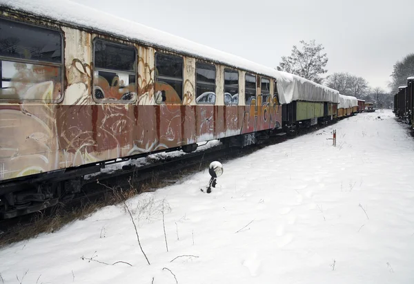 Dettaglio di un vecchio vagone ferroviario — Foto Stock