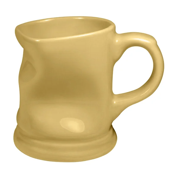 Dented yellow cup — Stock Photo, Image