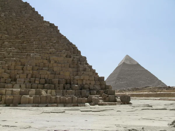 Pirâmide de Khafre e Cheops — Fotografia de Stock