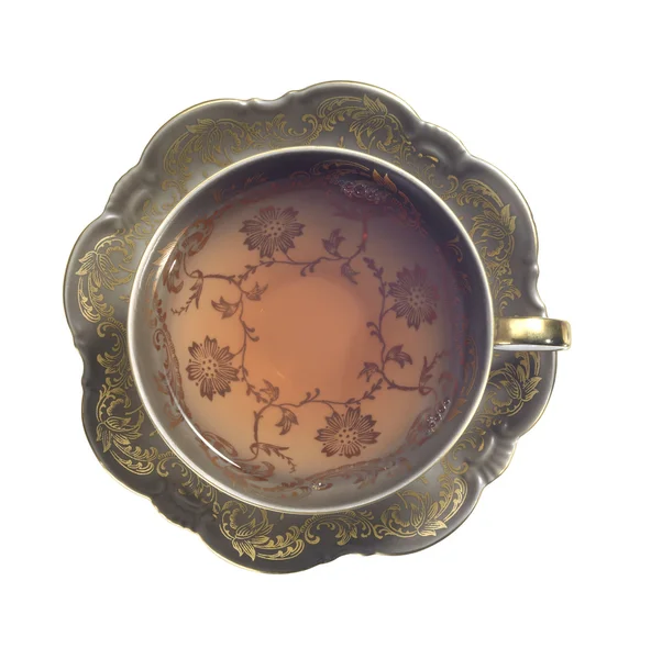 Taza de té nostálgica llena —  Fotos de Stock