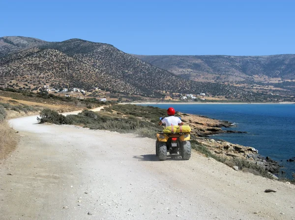 Naxos adlı sürüş quad — Stok fotoğraf