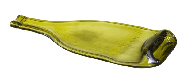 Botella plana verde — Foto de Stock