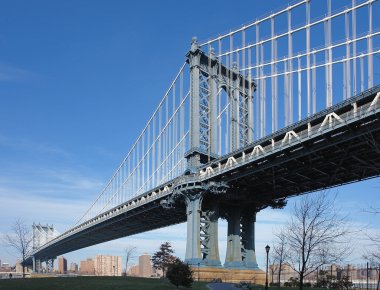 Manhattan Bridge in New York clipart