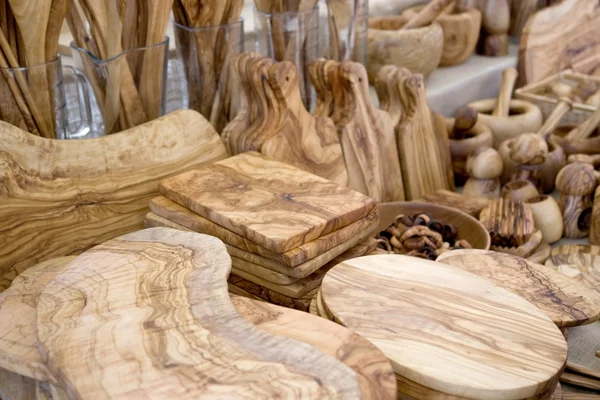 Fából készült kézműves termékek — Stock Fotó