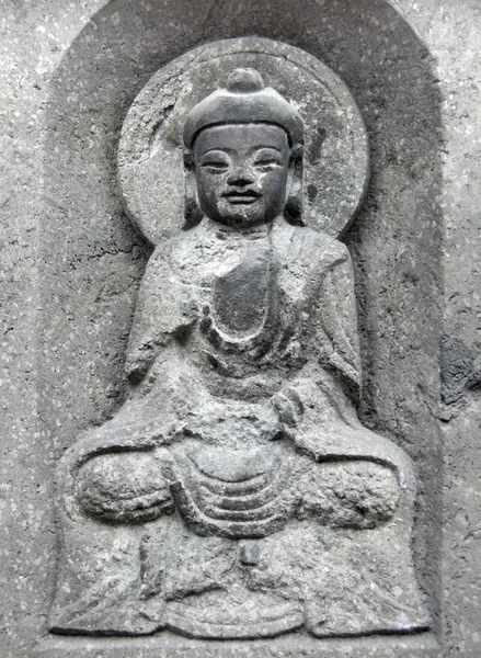 Скульптура в храмом Нефритового Будди — стокове фото