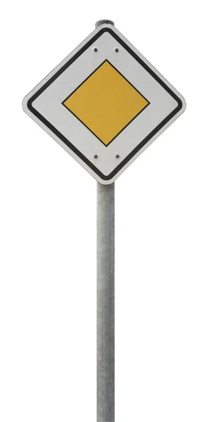 Vorfahrt für Verkehrszeichen — Stockfoto