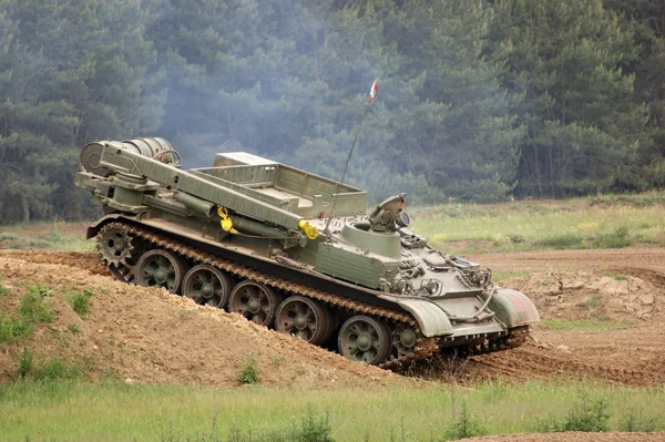 Tank on hilly ground — Stock Photo, Image