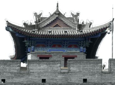 City wall building in Xian clipart