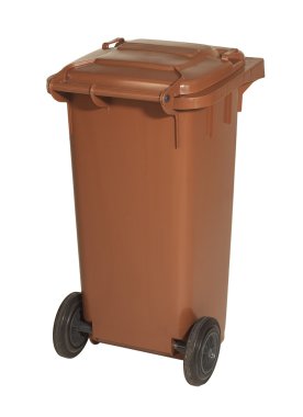 Brown waste container clipart