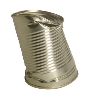 Bent tin can clipart