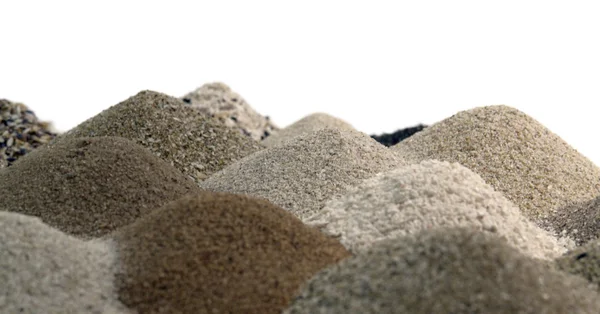 Verschillende brown afgezwakt zand stapels samen — Stockfoto